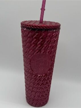 Starbucks Holiday 2023 Chain Link Tumbler Burgundy Red Maroon Venti 24oz